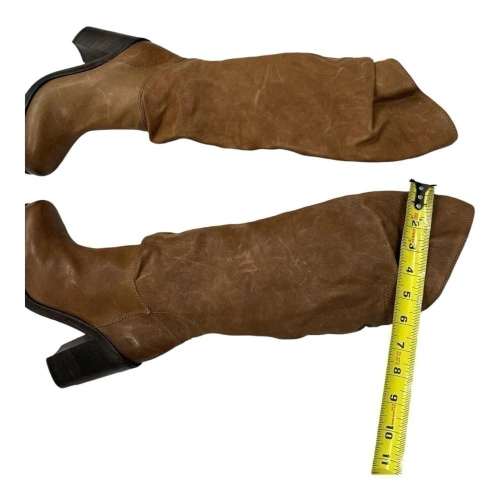 Vic Matie Robust Tray Boots Genuine Leathern Brown SLOUCHY BOOTS size 36 US 6